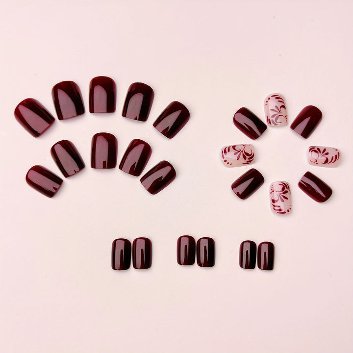 Elegant Floral Water Marbling Nail Art