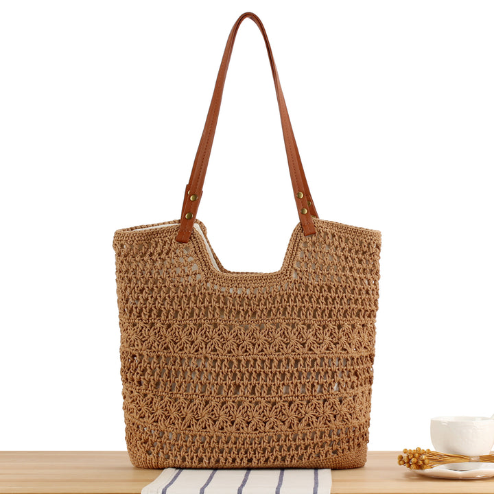 Handbag Made of Braided Macrame with Sturdy Leather Straps Kalsten