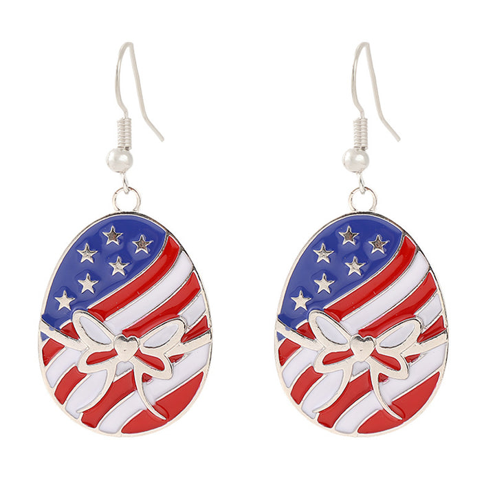 Women nan enamel horseshoe earrings with star motif and fishhook closure Kalsten