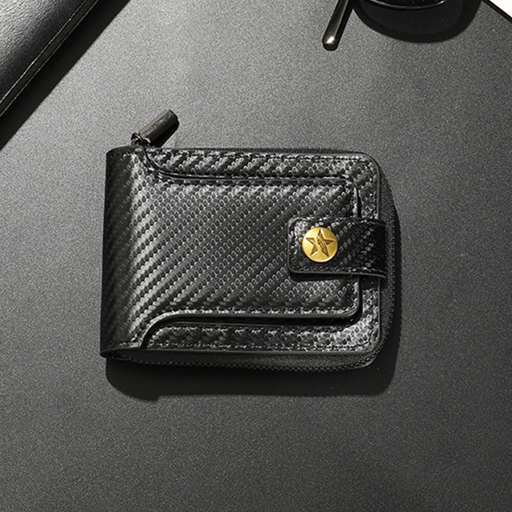 Compact Carbon Fiber Zip Wallet Kalsten