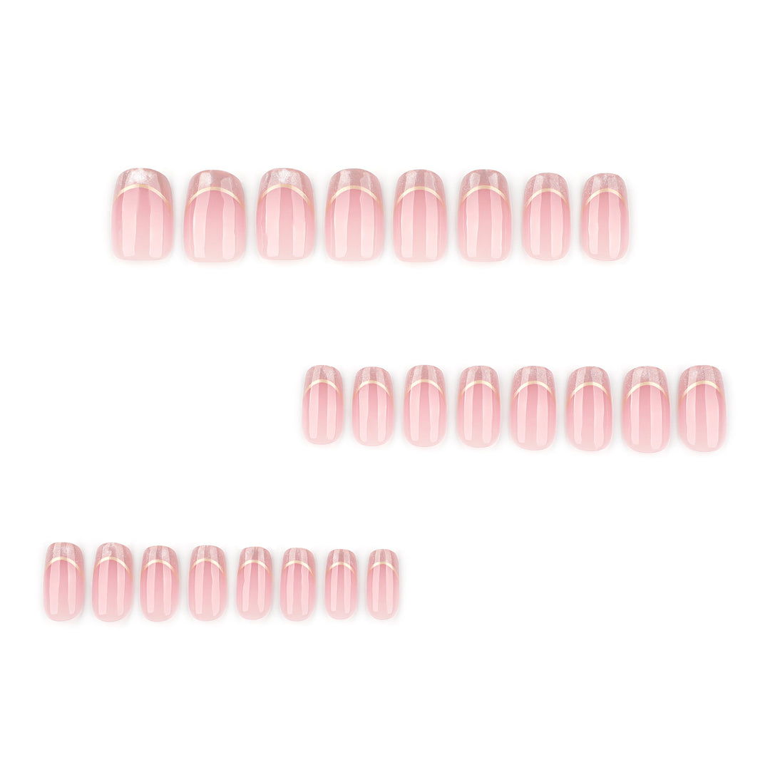 Artistic Nail Extensions with Glitter and Gold Details Kalsten