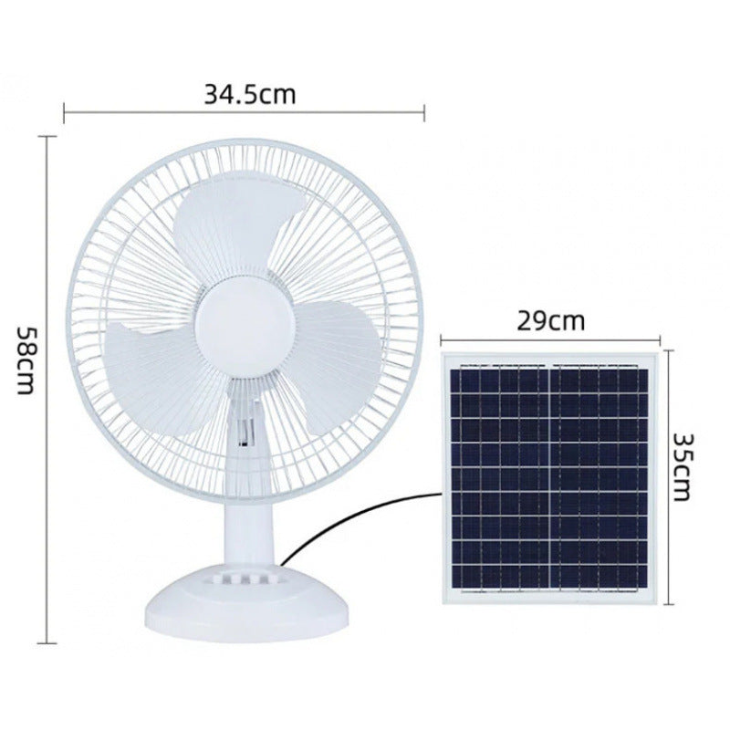 Unisex Solar Powered Stand Fan with Adjustable Tilt Angle and Efficient Fan Blades Kalsten