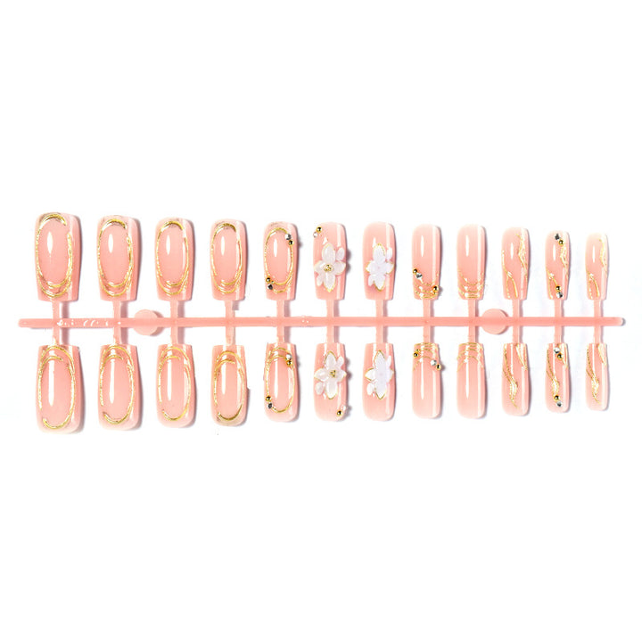 Floral Accented Press-On Nail Set Kalsten