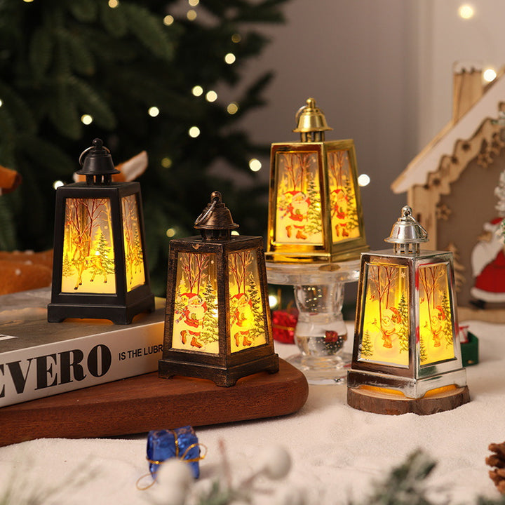 Decorative Christmas lantern with winter motifs Kalsten