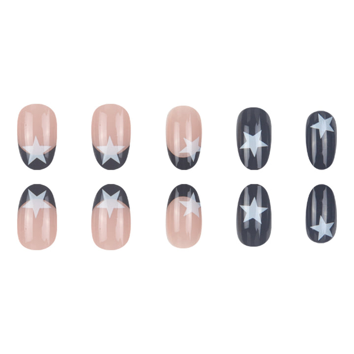 Artistic Star Accented Press-On Nails Kalsten