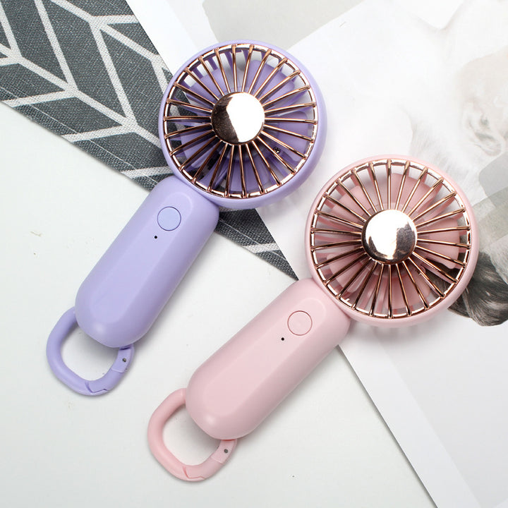 Unisex portable mini hand fan with USB charging and carrying strap Kalsten