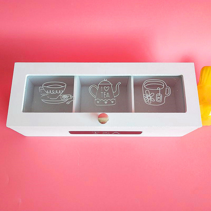 Elegant Wooden Tea Storage Box