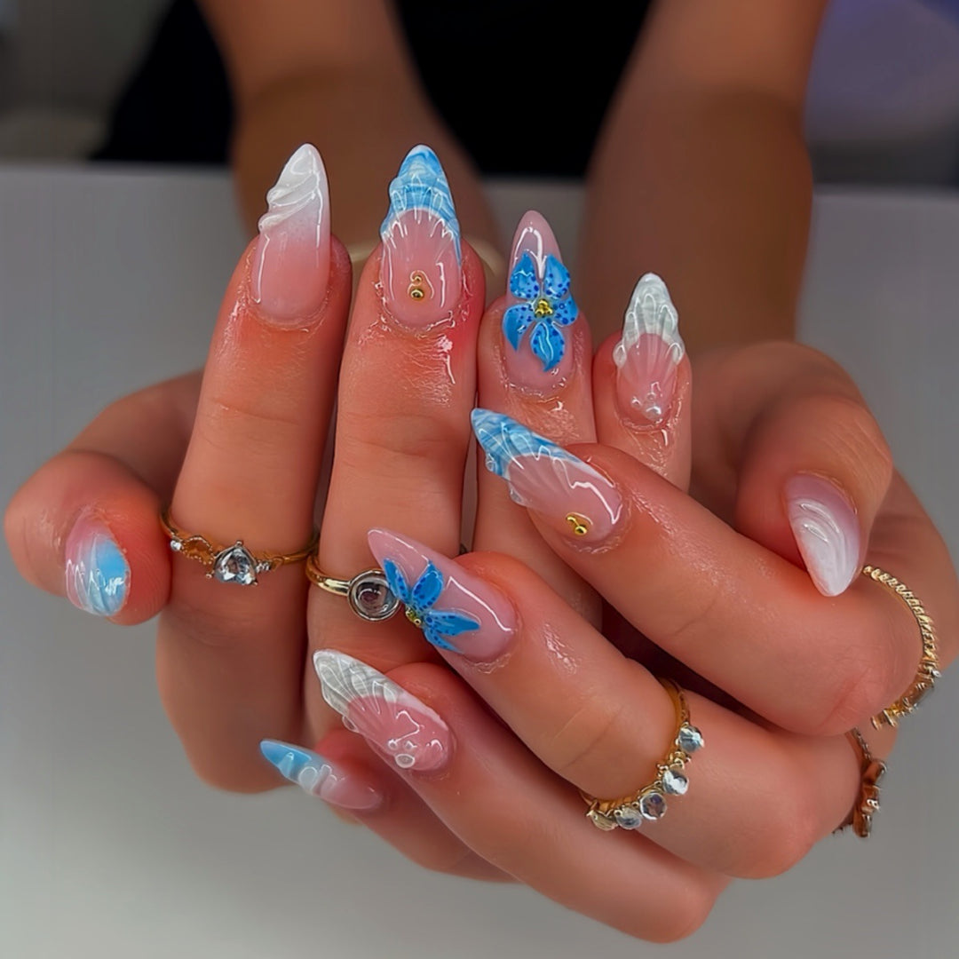 Artistic Butterfly-Inspired Press-On Nail Set Kalsten
