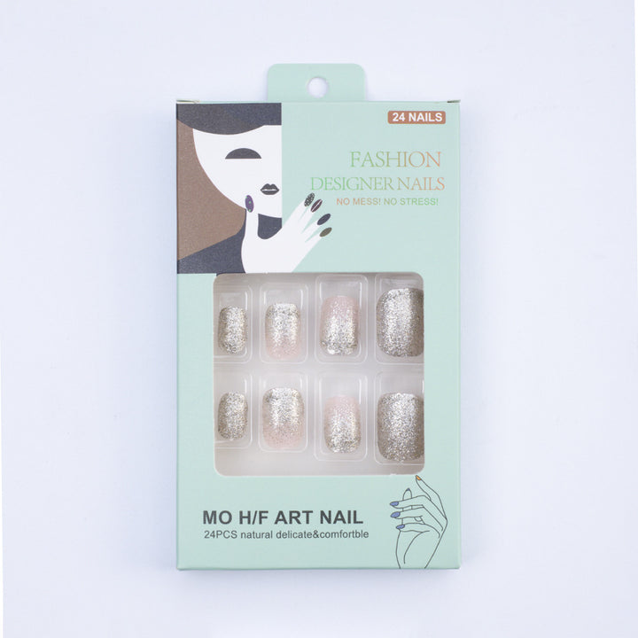 Elegant glitter pattern artificial nails Kalsten