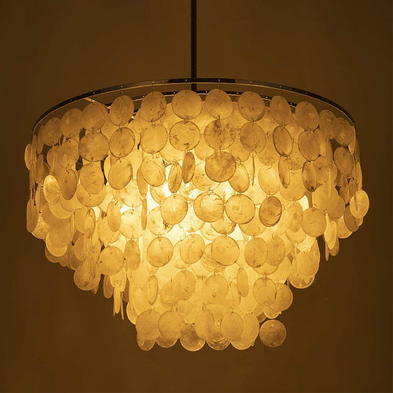 Stylish Mother of Pearl Pendant Chandelier