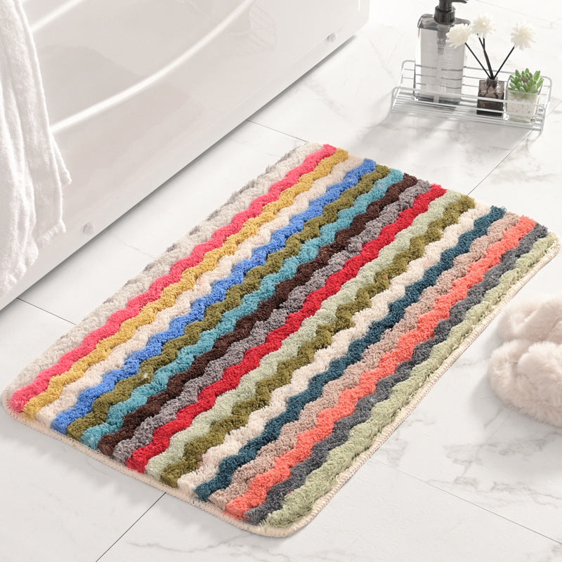 Fringed Chevron Bath Mat Kalsten