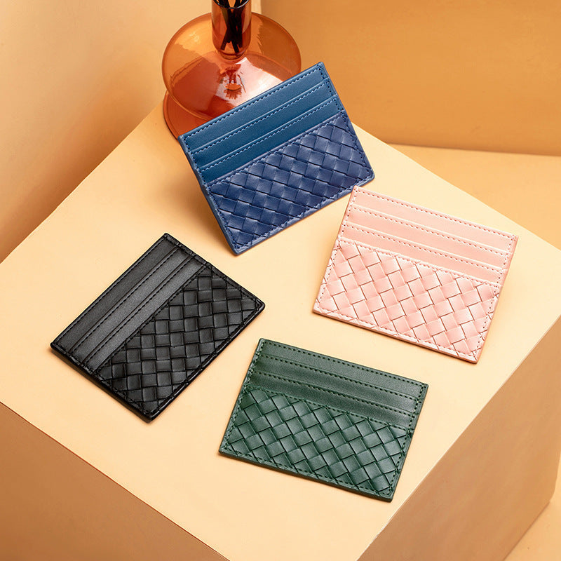 Premium Woven Leather Cardholder Kalsten