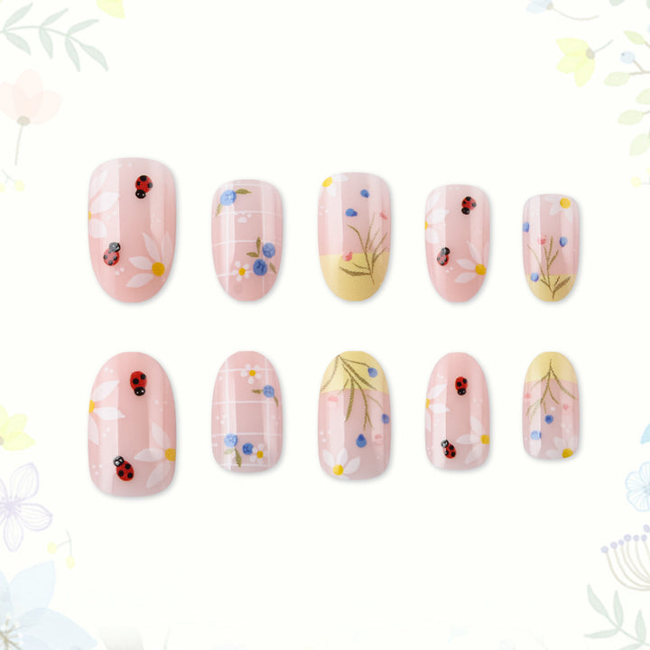 Artistic Floral Press-On Nails Kalsten