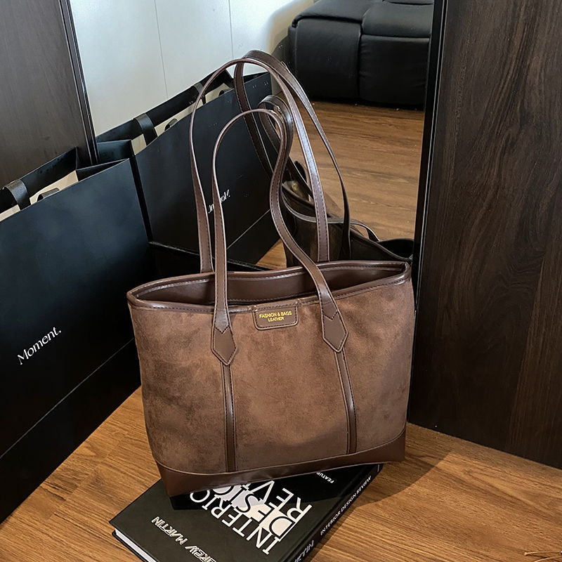 Spacious Suede Tote Bag Kalsten