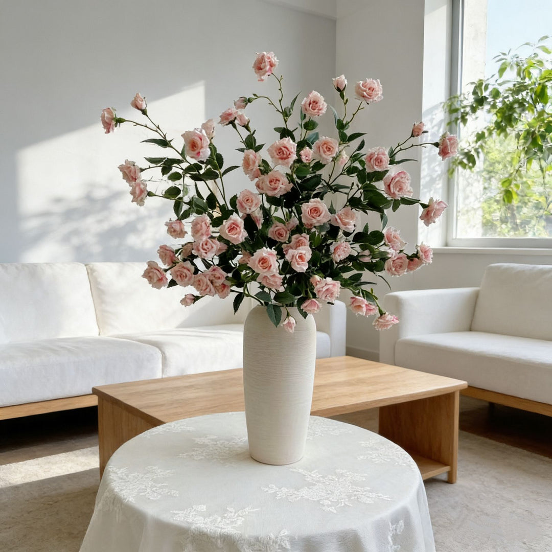 Lifelike Pink Rose Floral Arrangement