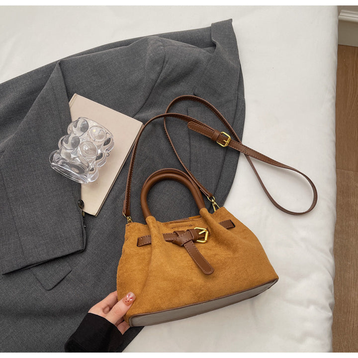 Elegant Suede Handheld Bag Kalsten