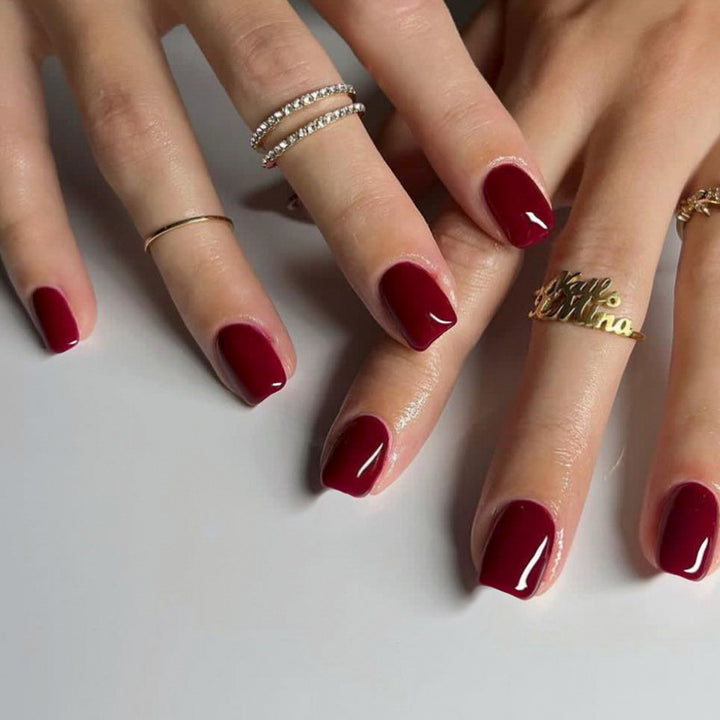 Artful Nail Extensions with Elegant Glossy Finish Kalsten