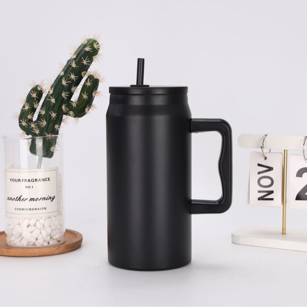 Women's Insulated Drinking Cup with Handle and Straw Kalsten