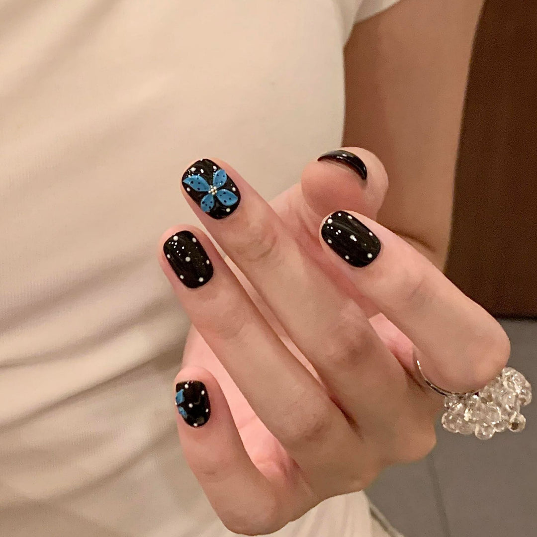 Artificial nails with colorful flower design Kalsten