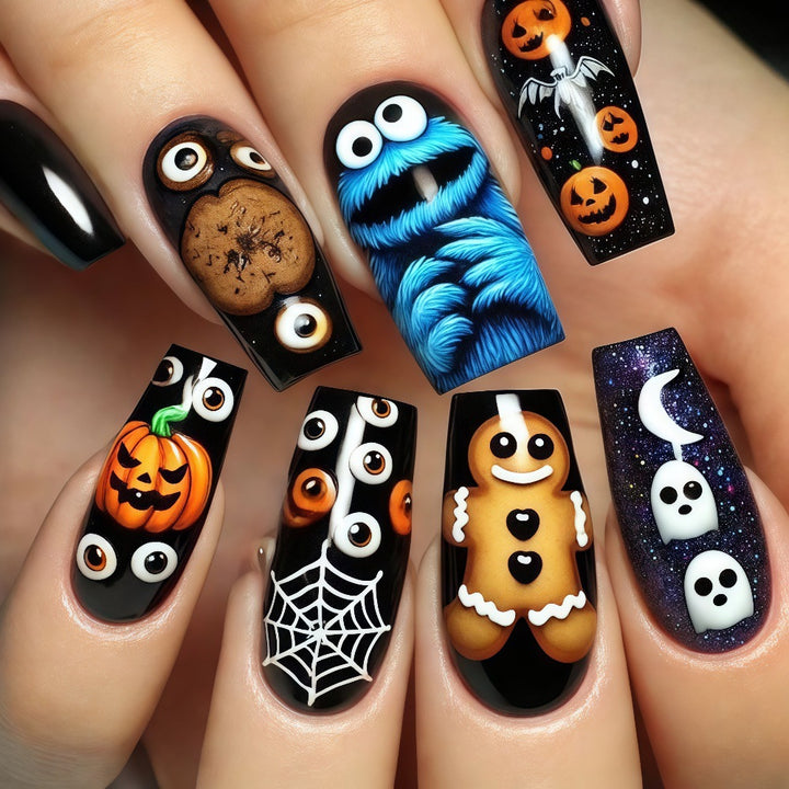 Creative Halloween-style art nails Kalsten