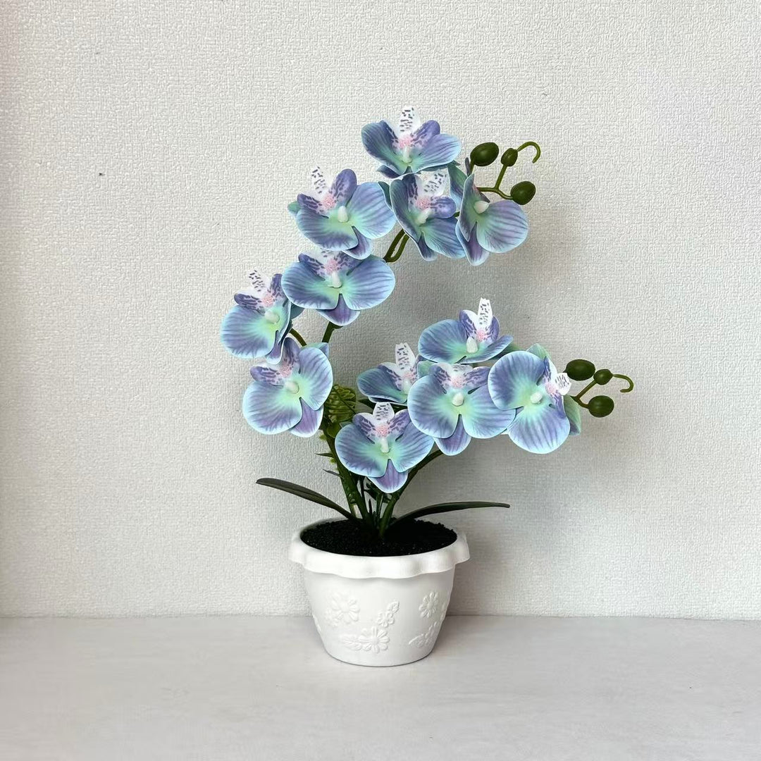 Elegant Artificial Orchid Flower Arrangement for Indoor Home Decor