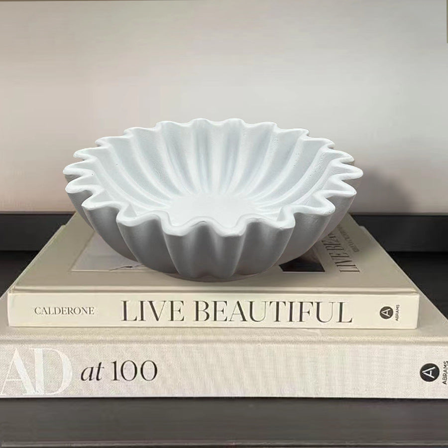 Decorative serving bowl with wave design Kalsten