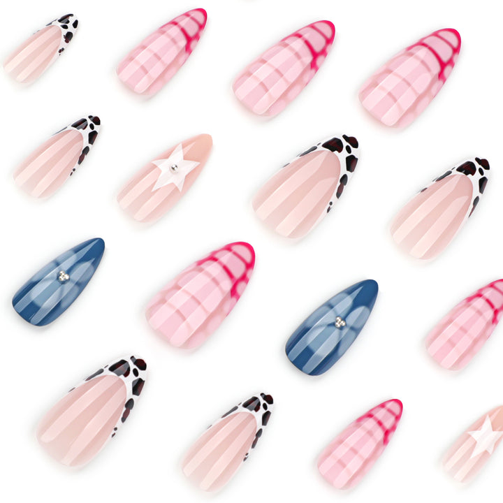 Artistic stiletto nails with unique 3D design Kalsten