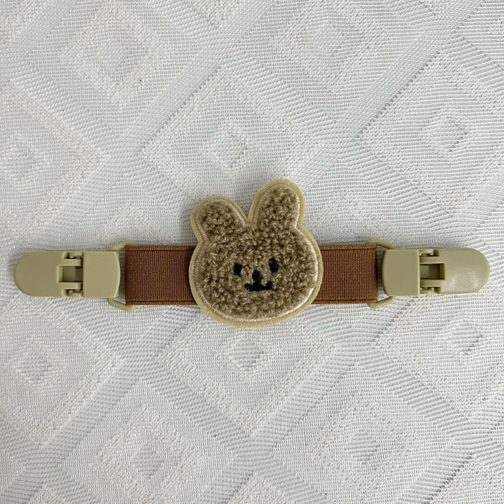 Pacifier and Toy Safety Clip with Plush Bear and Quick-Release Buckles