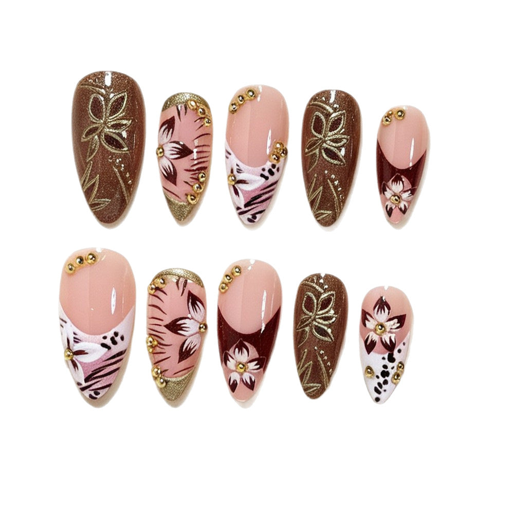 Artistic Long Stiletto Nail Design Kalsten