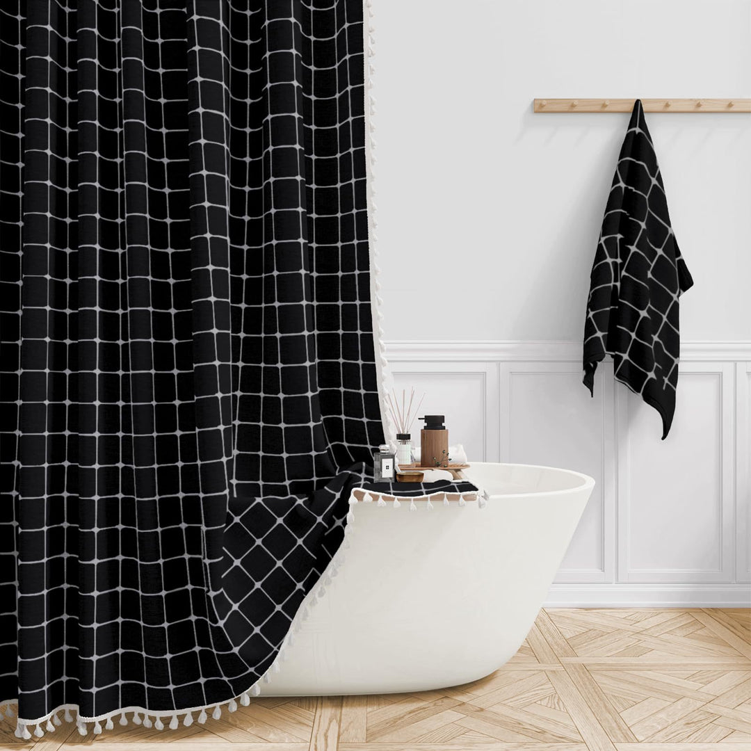 Premium Cotton Bathroom Shower Curtain Kalsten