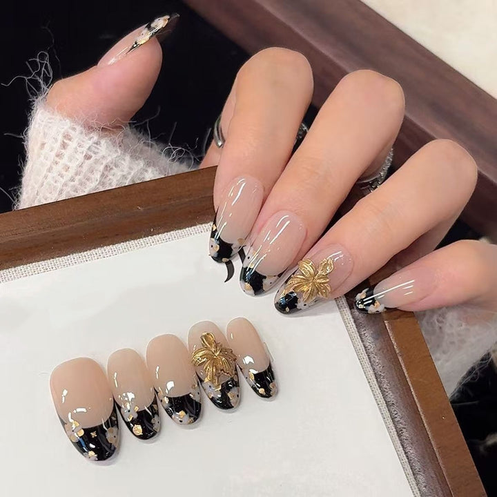 Elegant Floral Press-On Nail Art Kalsten
