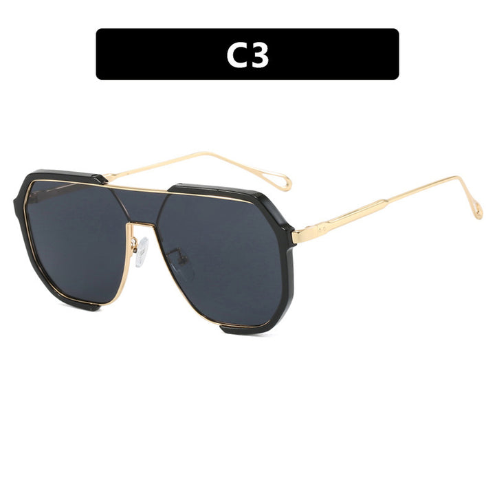 Ladies extravagant sunglasses in hexagonal design with transparent frame Kalsten