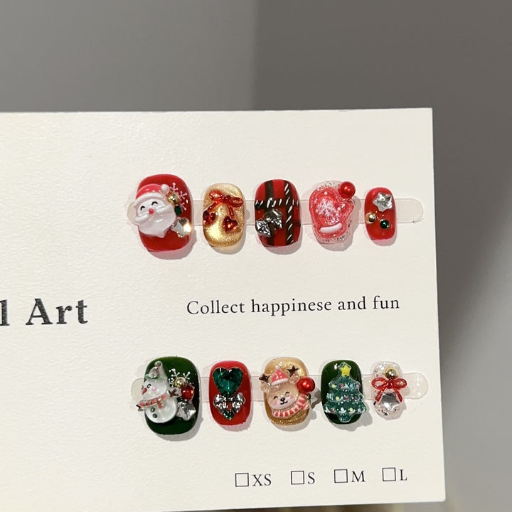 Festive Themed Press-On Nail Art Set