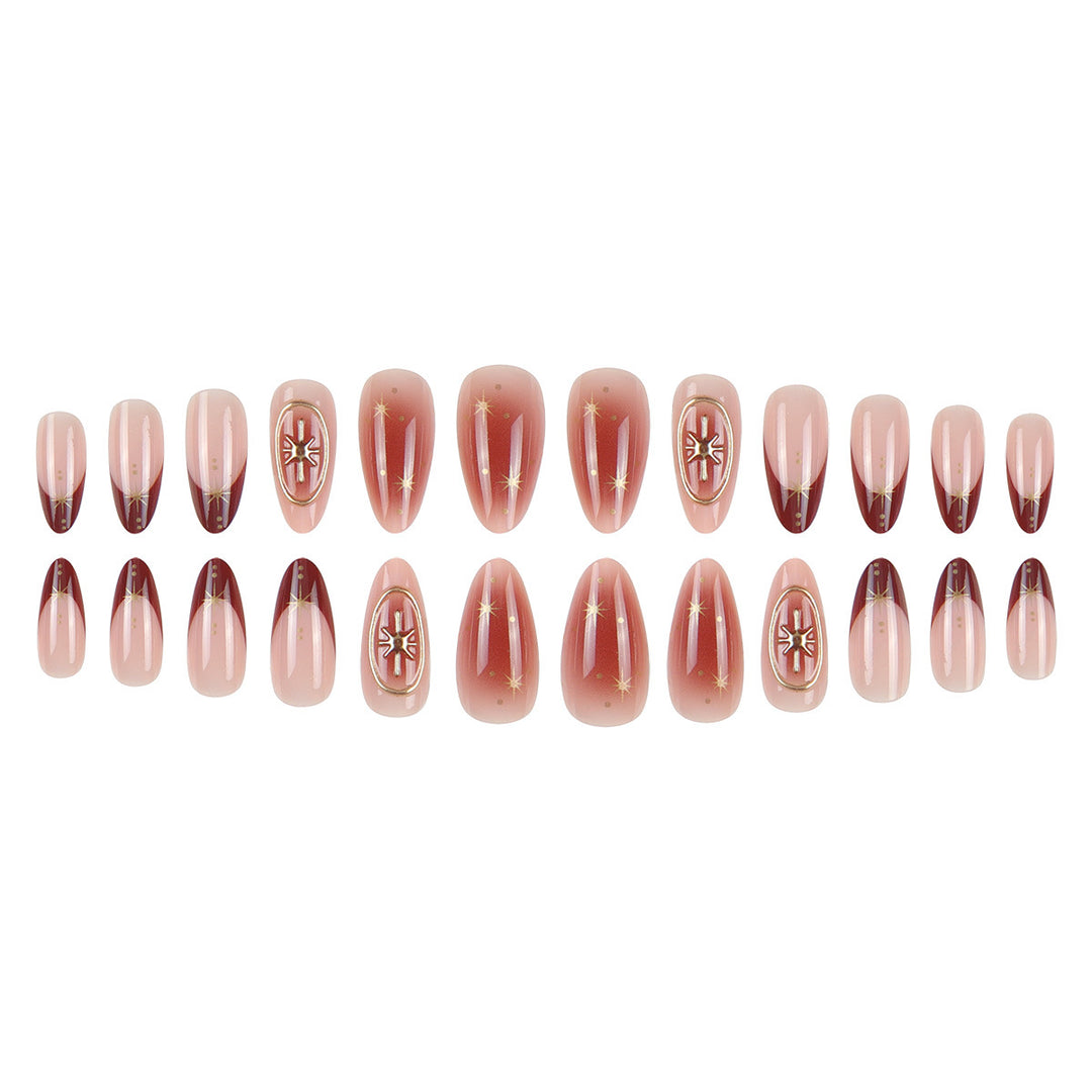 Glamorous Stiletto Press-On Nails with Artistic Designs Kalsten