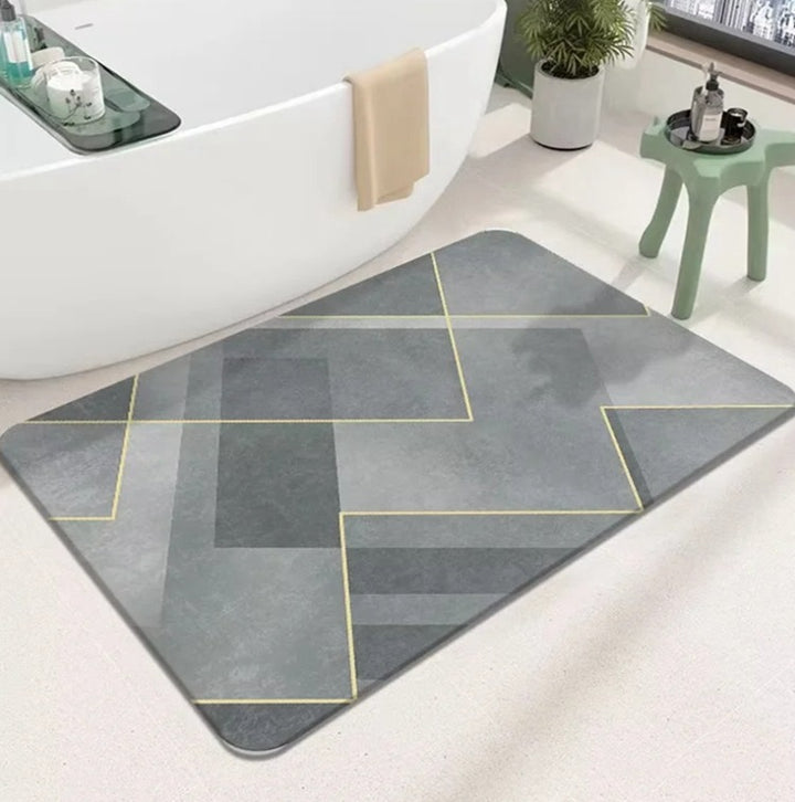 Geometric Patterned Bath Mat Kalsten