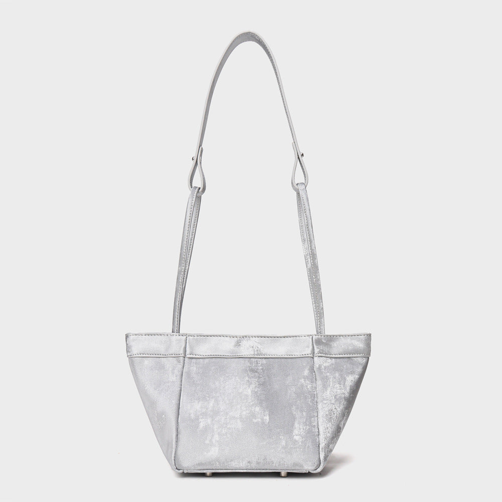 Velvet Drawstring Bucket Bag with Adjustable Strap