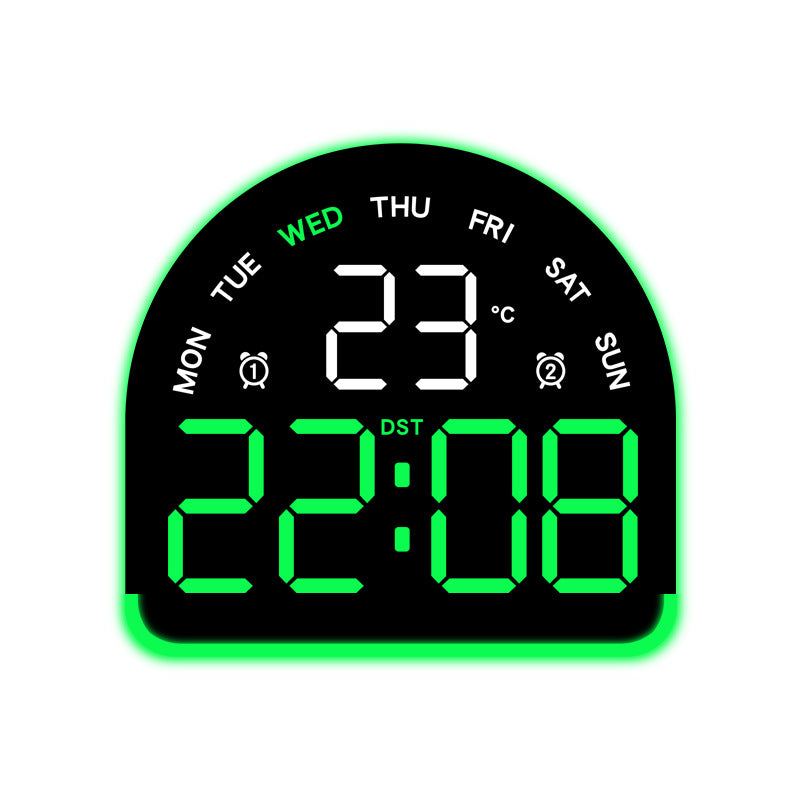 Digital alarm clock with temperature and day of the week display Kalsten
