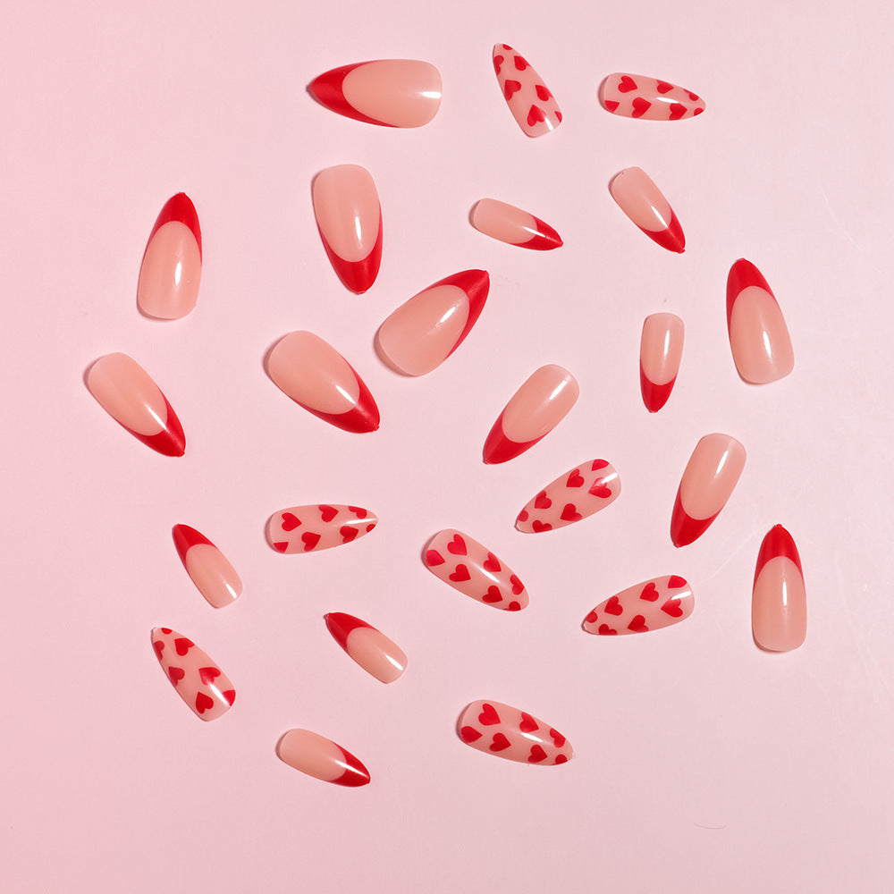 Artistic Heart Designed Press-On Nail Set Kalsten