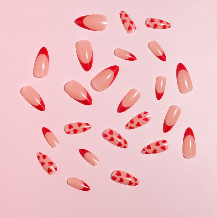 Artistic Heart Designed Press-On Nail Set Kalsten