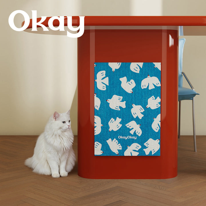 Extra-Absorbent Microfiber Vertical Door Runner with Ribbed Texture and Dove Motif