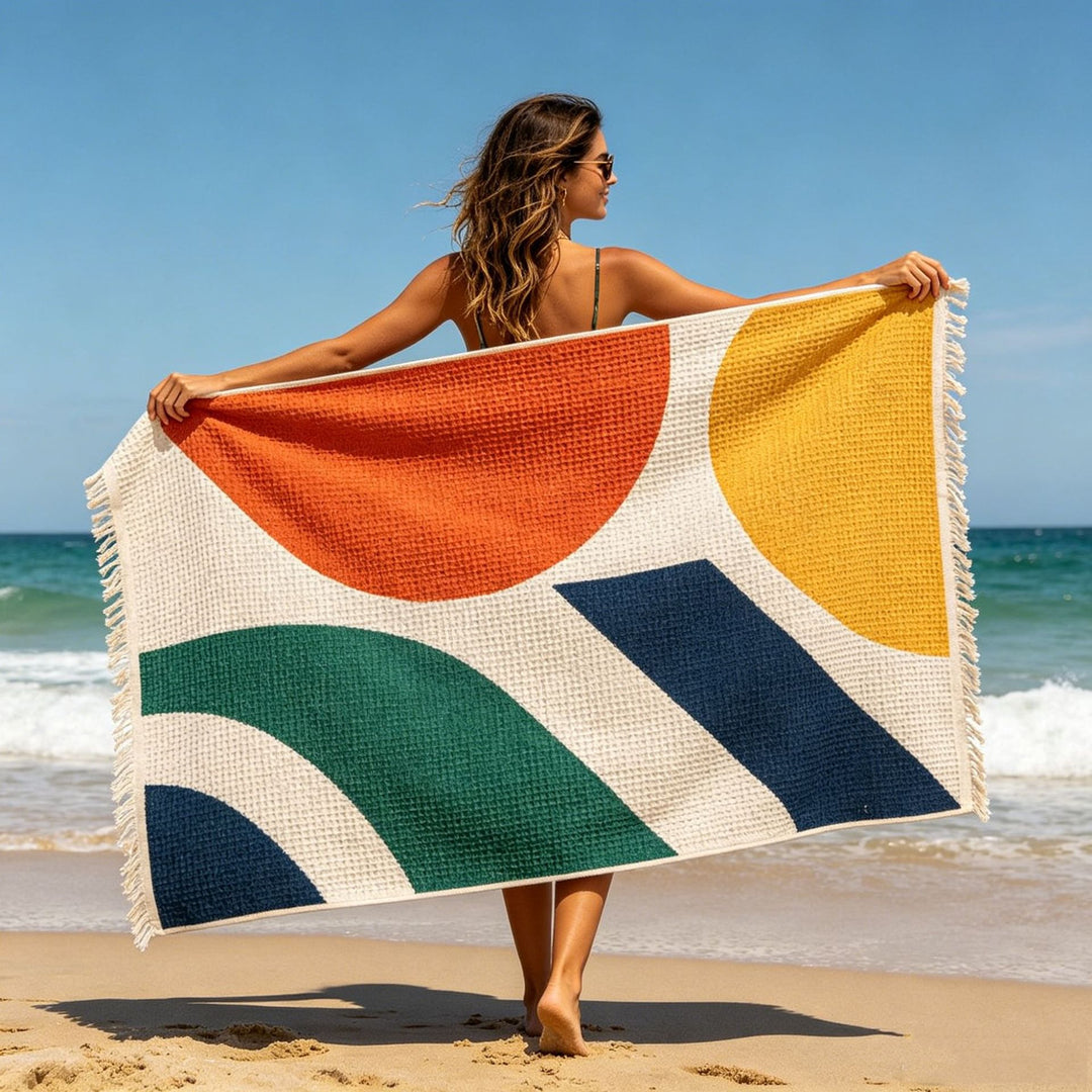 Beach towel with tropical motif Kalsten
