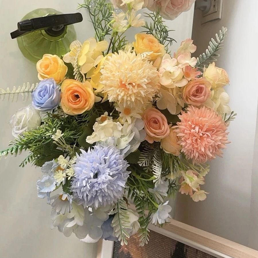Elegant Artificial Flower Bouquet with Mixed Floral Accents