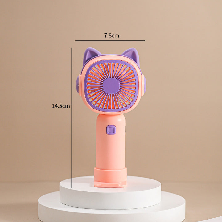 Women Portable Handheld Fan with Fun Cat Design Kalsten