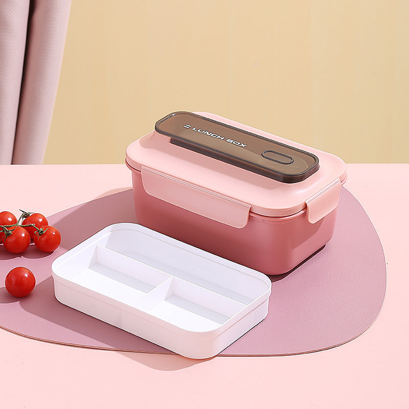 Versatile Leak-Proof Bento Lunch Box with Built-In Utensil Set