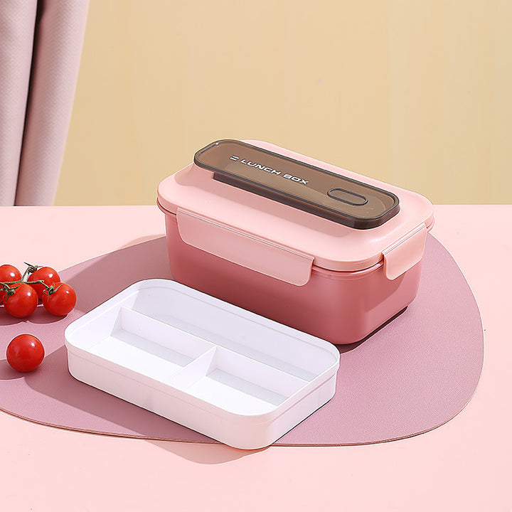 Versatile Leak-Proof Bento Lunch Box with Built-In Utensil Set