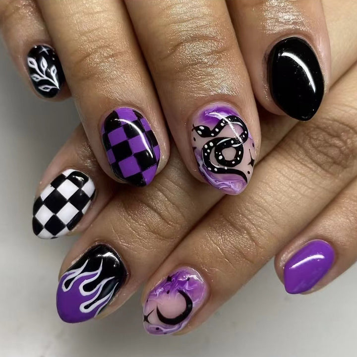 Artistic Checkerboard Nail Art Kalsten