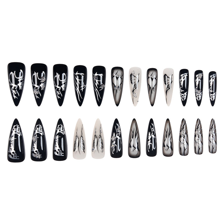 Gothic-Inspired Stiletto Press-On Nails Kalsten