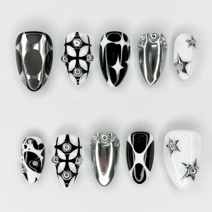 Artistic Graphic Press-On Nail Art Set Kalsten
