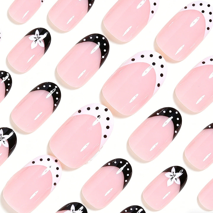 Decorative French Tip Press-On Nails Kalsten