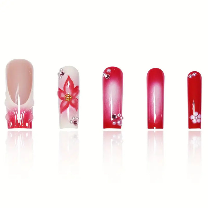 Floral Nail Art Extensions Kalsten